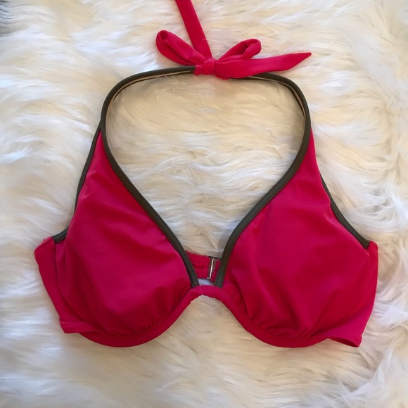 Victoria's Secret Other - Victoria’s Secret Pink & Green Bikini Top 36 C